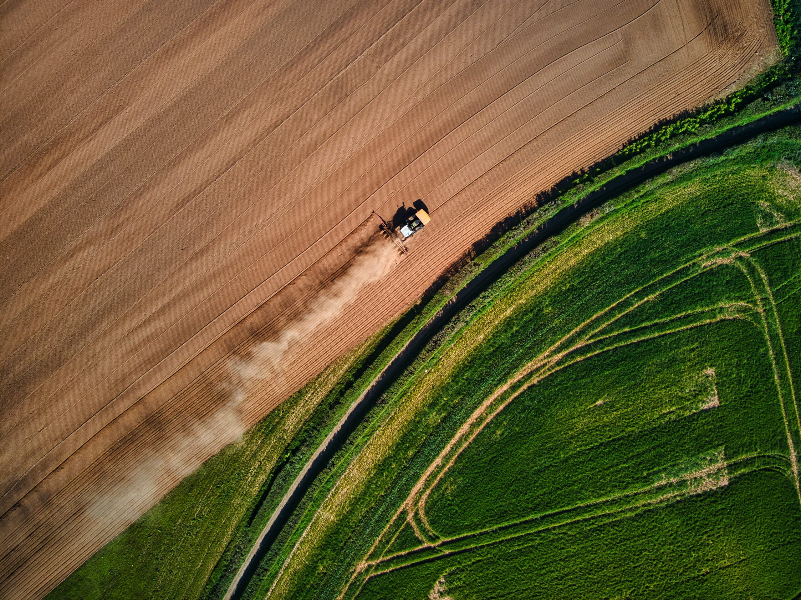 campo agrícola mecanizado