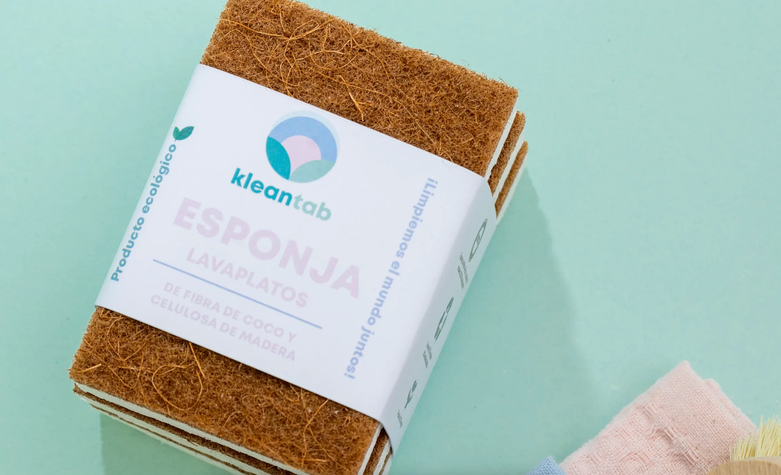 Esponja Eco de Coco y Celulosa de madera Kleantab-Unidad