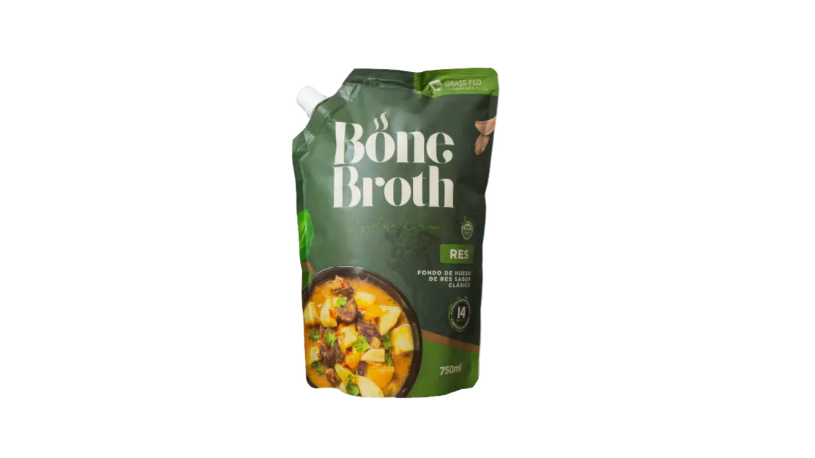 Bone Broth Res Grass Fed – 14oz