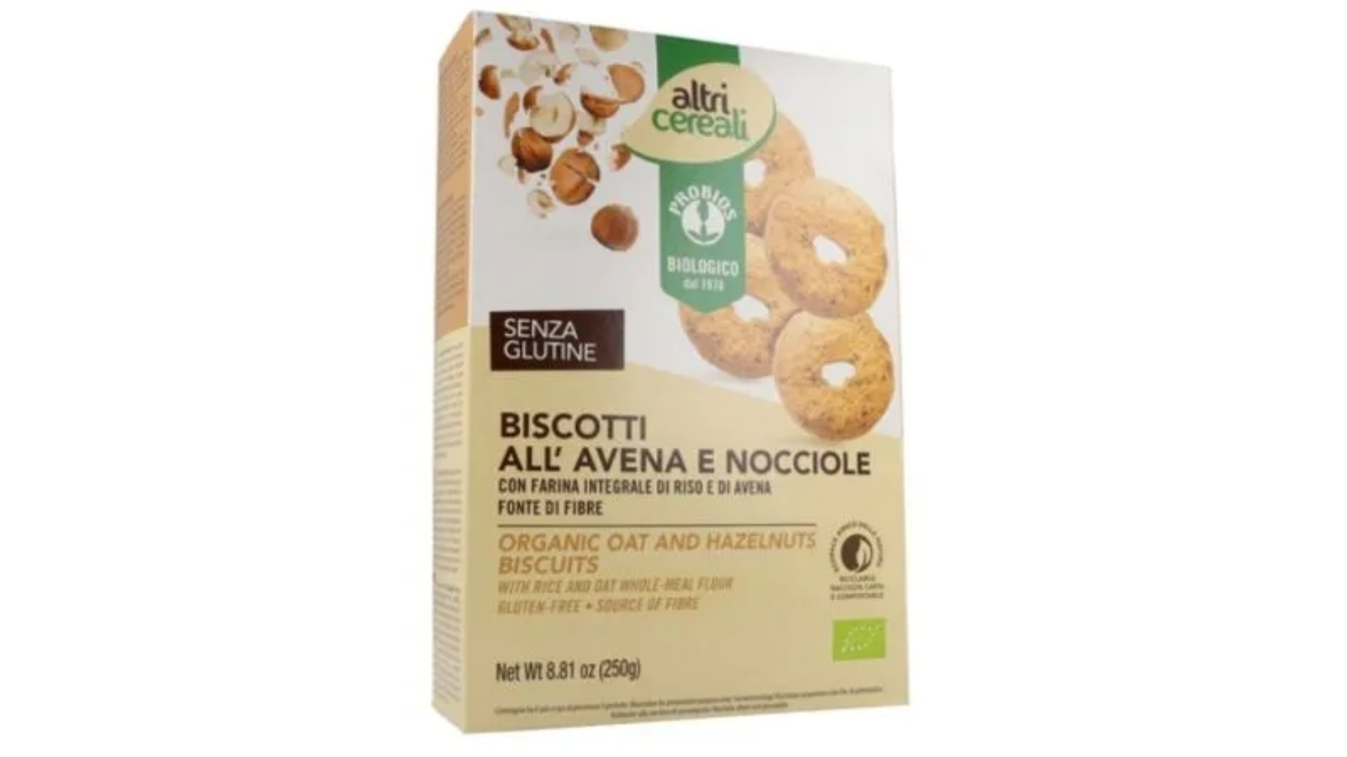 Galletas de Avena Y Avellanas Probios- 250g