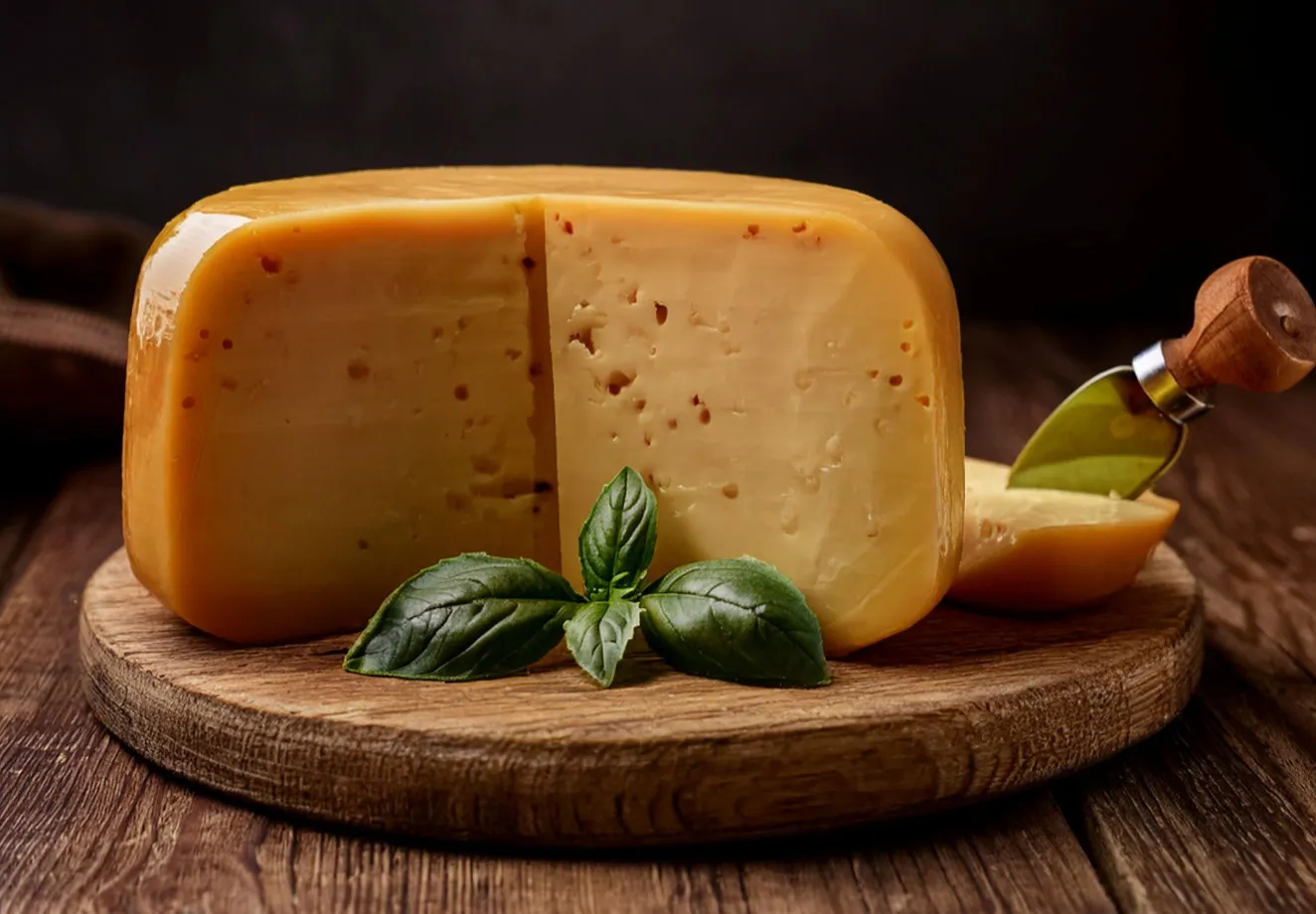 Queso Gouda con albahaca artesanal – Herencia