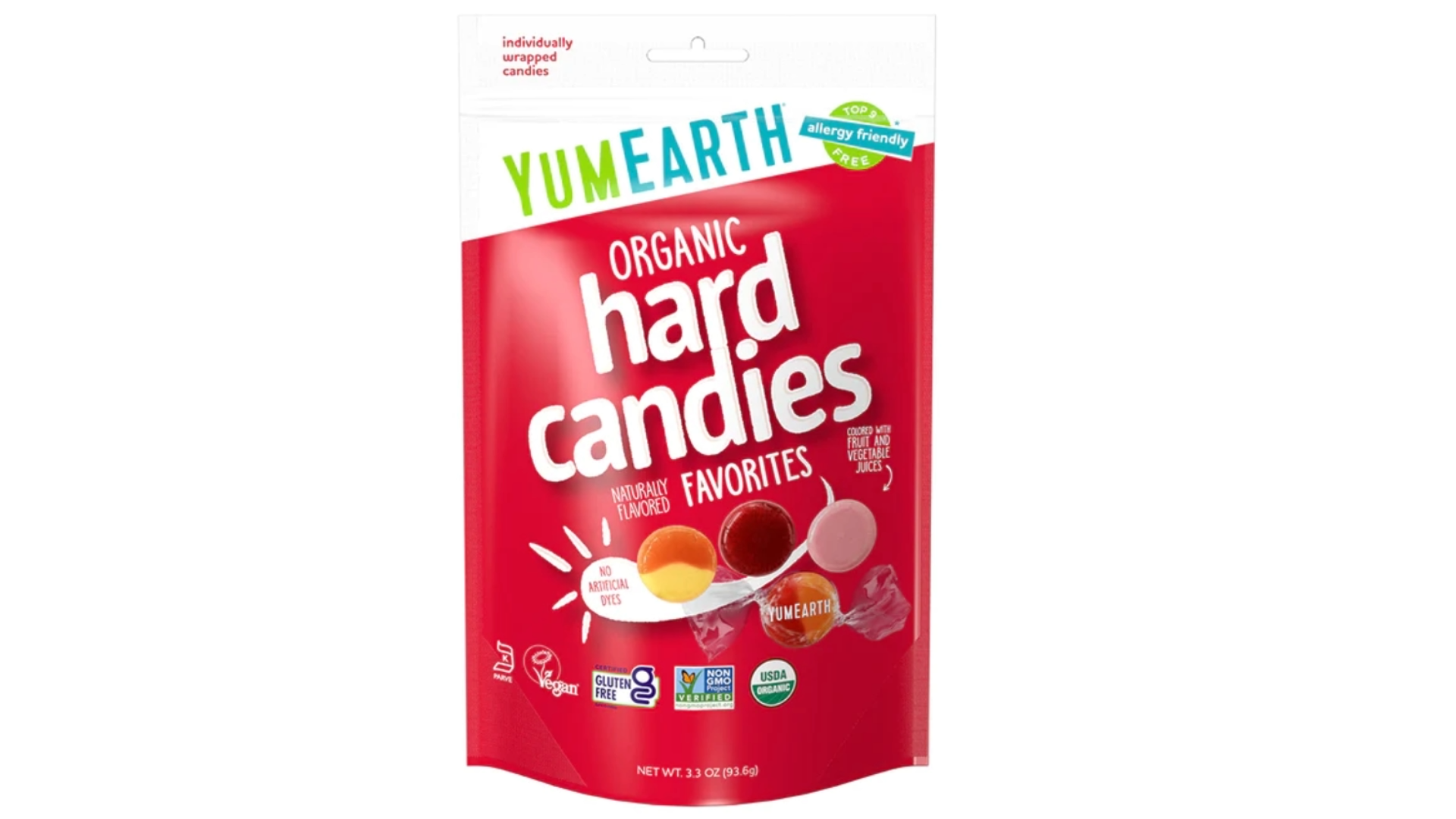 Fruit Hard Candies con Vitamina C YumEarth 96.3g