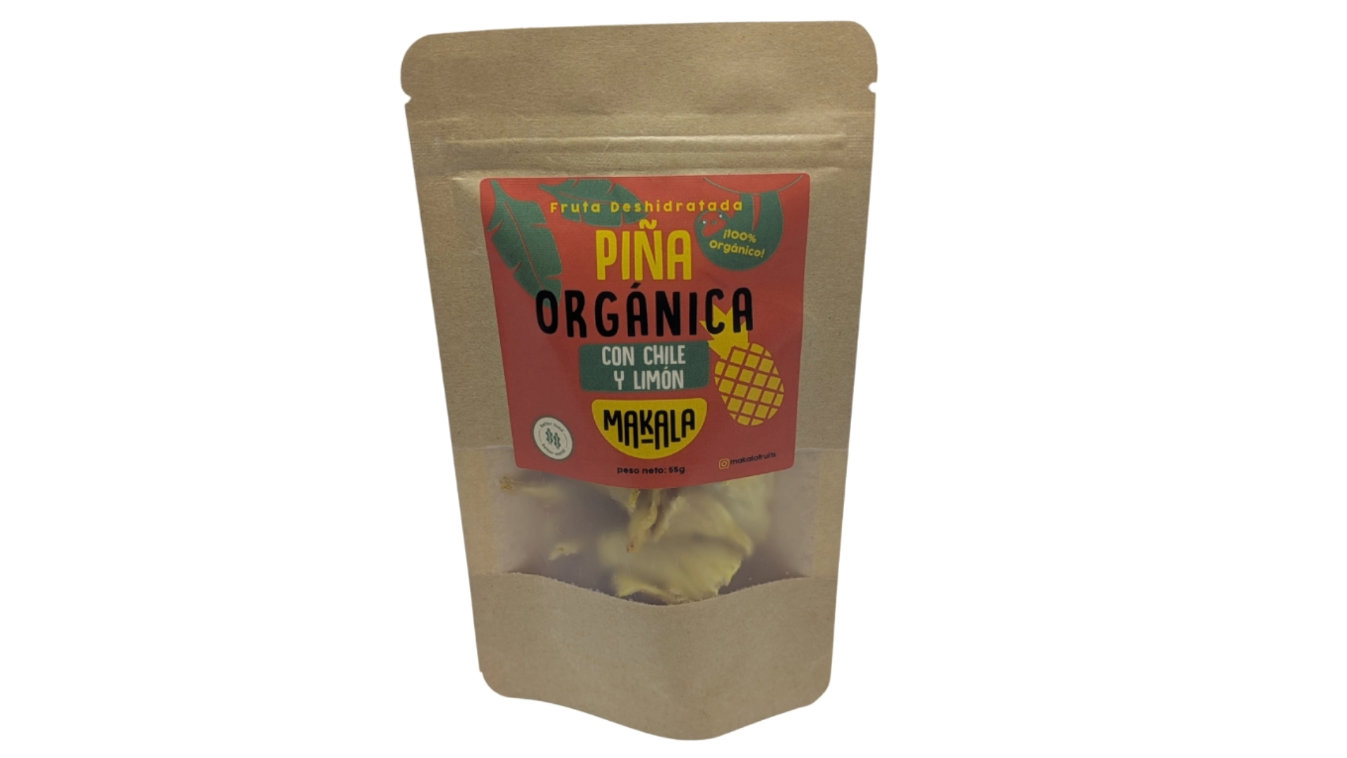 Piña Orgánica Deshidratado con Chile Y Limón Makala- 55g